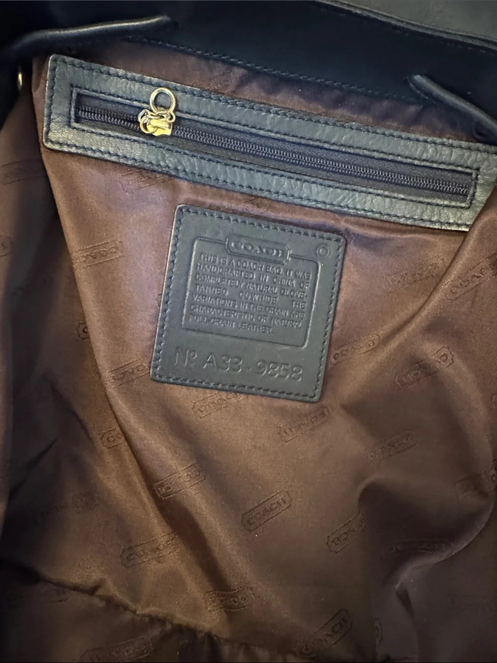 Coach Vintage Black Leather Hampton Legacy Backpack